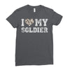 i love my soldier hunter camouflage Ladies Fitted T-Shirt