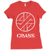crass anarcho punk rock Ladies Fitted T-Shirt