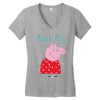 peppa pig aunt pig Women's V-Neck T-Shirt