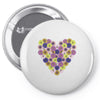 Pansy Heart Pin-back button