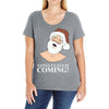 santa is coming Ladies Curvy T-Shirt