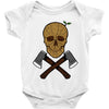 skull wood Baby Onesie