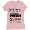 Born In September Ladies Fitted T-Shirt