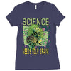 science needs your brain Ladies Fitted T-Shirt