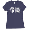 bad meets evil mask Ladies Fitted T-Shirt