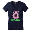 donut worry Women's V-Neck T-Shirt