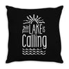 the lake is calling Throw Pillow