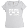 PAPA The Man The Myth The Legend T-Shirt Women's Triblend Scoop T-shirt