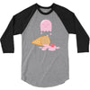 ice cream ghost 3/4 Sleeve Shirt