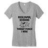 throat punch i win Women's V-Neck T-Shirt