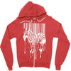 banksy street art zebra bar code Zipper Hoodie