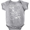 bicycle cyclopath bike hobby exploded Baby Bodysuit