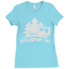 roughin' it roughing trailer camping camp Ladies Fitted T-Shirt