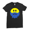 bearded smiley face Ladies Fitted T-Shirt