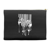 banksy street art zebra bar code Accessory Pouches