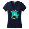 an elephant never cares Women's V-Neck T-Shirt