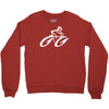 cyclist road bike biking Crewneck Sweatshirt