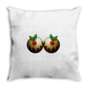 christmas pudding boobs funny Throw Pillow