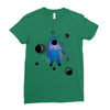 Space Astronot Ladies Fitted T-Shirt