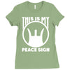this is my peace sign Ladies Fitted T-Shirt