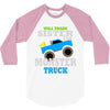 monster truck shirt for boys toddlers 3/4 Sleeve Shirt