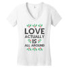 Love Actually Is All Around Ugly Christmas for light Women's V-Neck T-Shirt