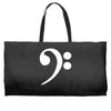 bass cleff funny Weekender Totes