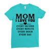 I Love You Mom Ladies Fitted T-Shirt