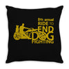 annual ride to end dog fighting Throw Pillow