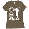 eat sleep battlefield 4, funny Ladies Fitted T-Shirt