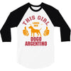 This Girl Loves Her Dogo Argentino 3/4 Sleeve Shirt
