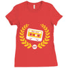 cassette taps Ladies Fitted T-Shirt