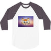 Orange cat 3/4 Sleeve Shirt