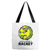 tennis ball racket Tote Bags