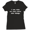 i am why we can't have nice things Ladies Fitted T-Shirt