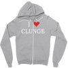 clunge funny Zipper Hoodie