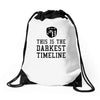 this is the darkest timeline Drawstring Bags