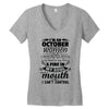 I Am An October Women Women's V-Neck T-Shirt