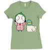 Sarah and Duck Ladies Fitted T-Shirt