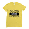 running is importanter Ladies Fitted T-Shirt