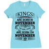 Real Kings Are Born On November 10 Ladies Fitted T-Shirt