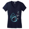 shark attack!!! Women's V-Neck T-Shirt