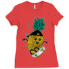 pineapple skateboarding Ladies Fitted T-Shirt