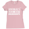 Animals Are Not Ingredients Ladies Fitted T-Shirt