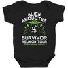 alien abductee survivor tour ufo nerd geek comic funny Baby Bodysuit