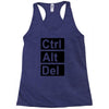 control alt delete Racerback Tank