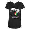 unicorns are overrated Maternity Scoop Neck T-shirt