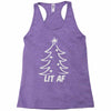 lit af christmas tree Racerback Tank