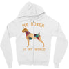 my boxer is my world Zipper Hoodie