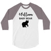 Daddy Bear - Baby Bear Custom Name 3/4 Sleeve Shirt